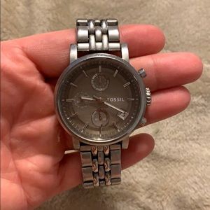 Silver Fossil watch!